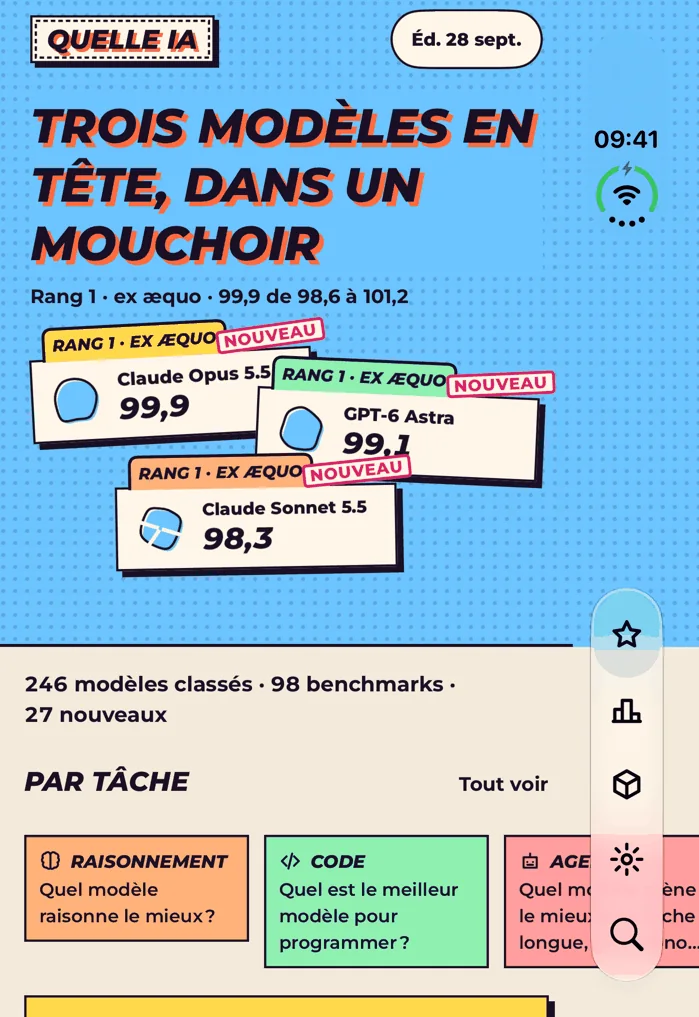L'accueil de l'appli sur l'écran extérieur de l'iPhone Duo, fermé.